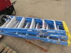 3 X GRP STEP LADDERS. THIS LOT IS SOLD UNDER THE AUCTIONEERS MARGIN SCHEME, THEREFORE NO VAT WILL BE