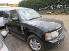 RANGE ROVER VOGUE TYPE 4WD CAR REG:HJ06 TKF. 120,829K REC MILES APPROX. WITH V5 AND MOT TILL MARCH