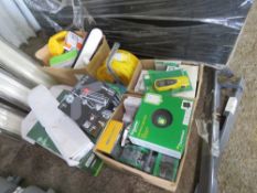 PALLET OF ASSORTED UNUSED ELECTRICAL COMPONENTS, AS SHOWN AND LISTED.