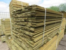 LARGE PACK OF SHIPLAP TIMBER CLADDING BOARDS. 1.73M LENGTH X 10CM WIDTH APPROX.
