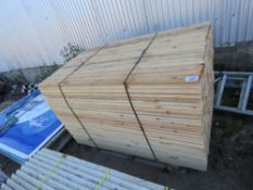PALLET OF H PROFILED UNTREATED TIMBERS 1.57M LENGTH 55MM X 35MM APPROX. THIS LOT IS SOLD UNDER THE A