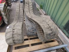 3 X JCB / KUBOTA 3 TONNE EXCAVATOR TRACKS, PART WORN. SOURCED FROM DEPOT CLOSURE.