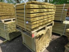 2 X SMALL PACKS OF PRESSURE TREATED SHIPLAP TIMBER CLADDING BOARDS 0.81-0.86M LENGTH X 10CM WIDE A