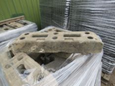 PALLET OF HERAS TYPE TEMPORARY FENCE BASES / FEET. THIS LOT IS SOLD UNDER THE AUCTIONEERS MARGIN SCH