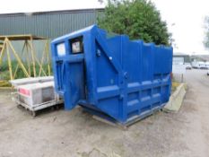 ANCHORPA SYSTEMS CHAINLIFT ENCLOSED COMPACTOR SKIP, 3PHASE POWERED. VERY HEAVY UNIT 4 TONNE APPROX??