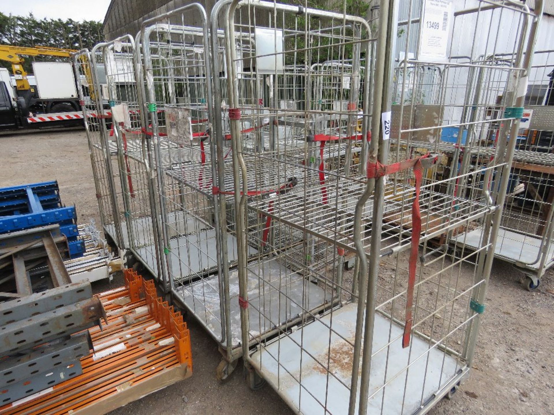 4 X LARGE MESH SIDED TROLLEYS. - Image 2 of 2