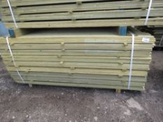 LARGE PACK OF PRESSURE TREATED VENETIAN TIMBER CLADDING STRIPS . 1.83M LENGTH X 45MM X 16MM APPROX.