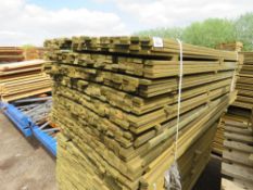 LARGE PACK OF VENETIAN TIMBER CLADDING STRIPS. 1.83M LENGTH APPROX.