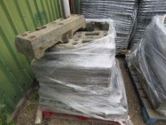 PALLET OF HERAS TYPE TEMPORARY FENCE BASES / FEET. THIS LOT IS SOLD UNDER THE AUCTIONEERS MARGIN SCH