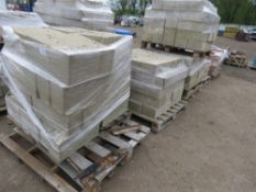 4 X PALLETS OF SOLID CONCRETE BLOCKS, 21CM X 44CM X 14CM APPROX. 190NO IN TOTAL APPROX. THIS LOT IS