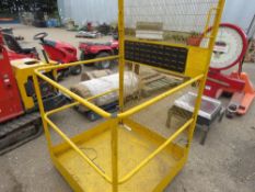 FORKLIFT MOUNTED MAN CAGE BASKET. SOURCED FROM COMPANY LIQUIDATION. THIS LOT IS SOLD UNDER THE AUCTI
