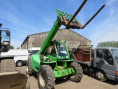 MERLO P27.7 TELESCOPIC HANLER, YEAR 1995, 7182 REC HOURS. WITH FORKS.