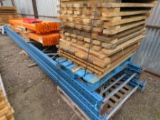 BLUE/ORANGE HEAVY DUTY PALLET RACKING PARTS INCLUDING 5 X UPRIGHT FRAMES (4BAYS)@ 6.15M HEIGHT AND