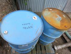 2 X 45 GALLON DRUMS OF NYNAS NYTRO 4000X TYPE WELDING TRANSFORMER OIL. UNOPENED.