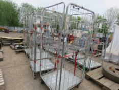 4 X CAGE SIDED TROLLEYS.