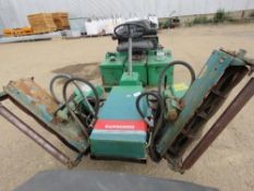 RANSOMES 213 TRIPLE MOWER WITH KUBOTA DIESEL ENGINE. WHEN TESTED WAS SEEN TO DRIVE, MOWERS TURNED AN