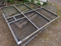 2 X MESH COVERED YARD GATES 1.8M X 1.8M APPROX. THIS LOT IS SOLD UNDER THE AUCTIONEERS MARGIN SCHEME