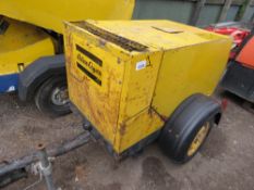 ATLAS COPCO YANMAR ENGINED COMPRESSOR, WHEN TESTED WAS SEEN TO RUN AND MAKE AIR (BATTERY LOW)