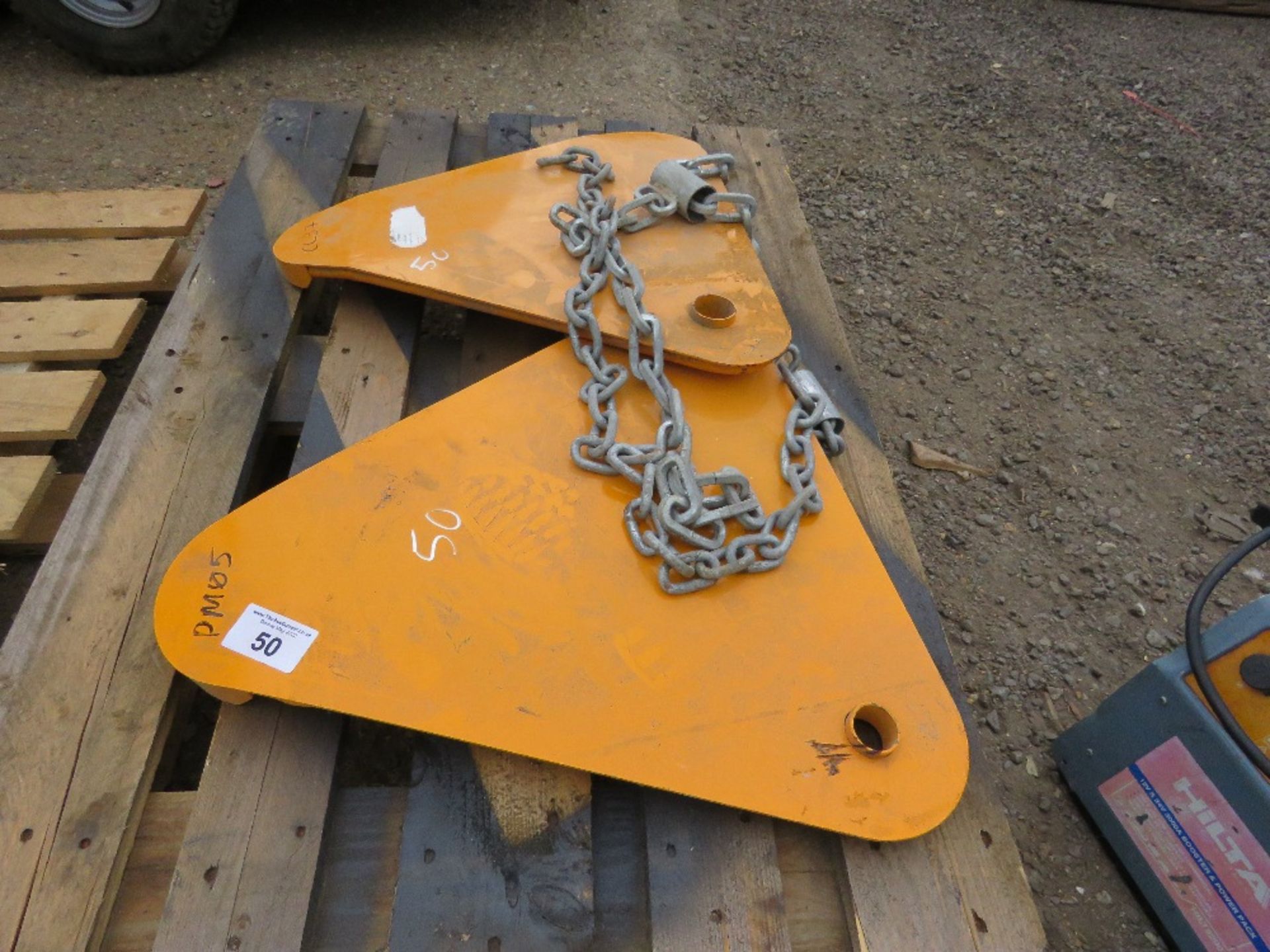 2 X LORRY WHEEL CHAIN LOCKS WITH FACE PLATE. - Image 2 of 2