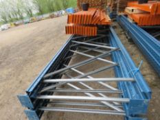 BLUE/ORANGE HEAVY DUTY PALLET RACKING PARTS INCLUDING 5 X UPRIGHT FRAMES (4BAYS)@ 6.15M HEIGHT AND