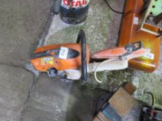 STIHL TS410 PETROL SAW. RUNS AND CUTS. THIS LOT IS SOLD UNDER THE AUCTIONEERS MARGIN SCHEME, THEREFO