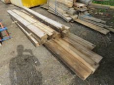 LARGE STACK OF PRE USED TIMBERS MAINLY 7" X 4" 10-16FT LENGTH APPROX. THIS LOT IS SOLD UNDER THE AUC
