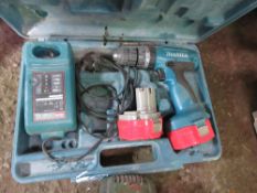 MAKITA BATTERY DRILL SET IN A CASE.