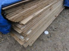 STACK OF 100NO APPROX 8FT X 4FT PRE USED 6MM PLYWOOD SHEETS. THIS LOT IS SOLD UNDER THE AUCTIONEERS