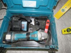 MAKITA BATTERY ANGLE GRINDER IN A BOX.