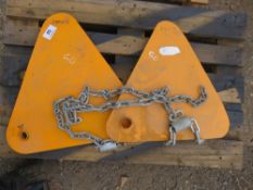2 X LORRY WHEEL CHAIN LOCKS WITH FACE PLATE.