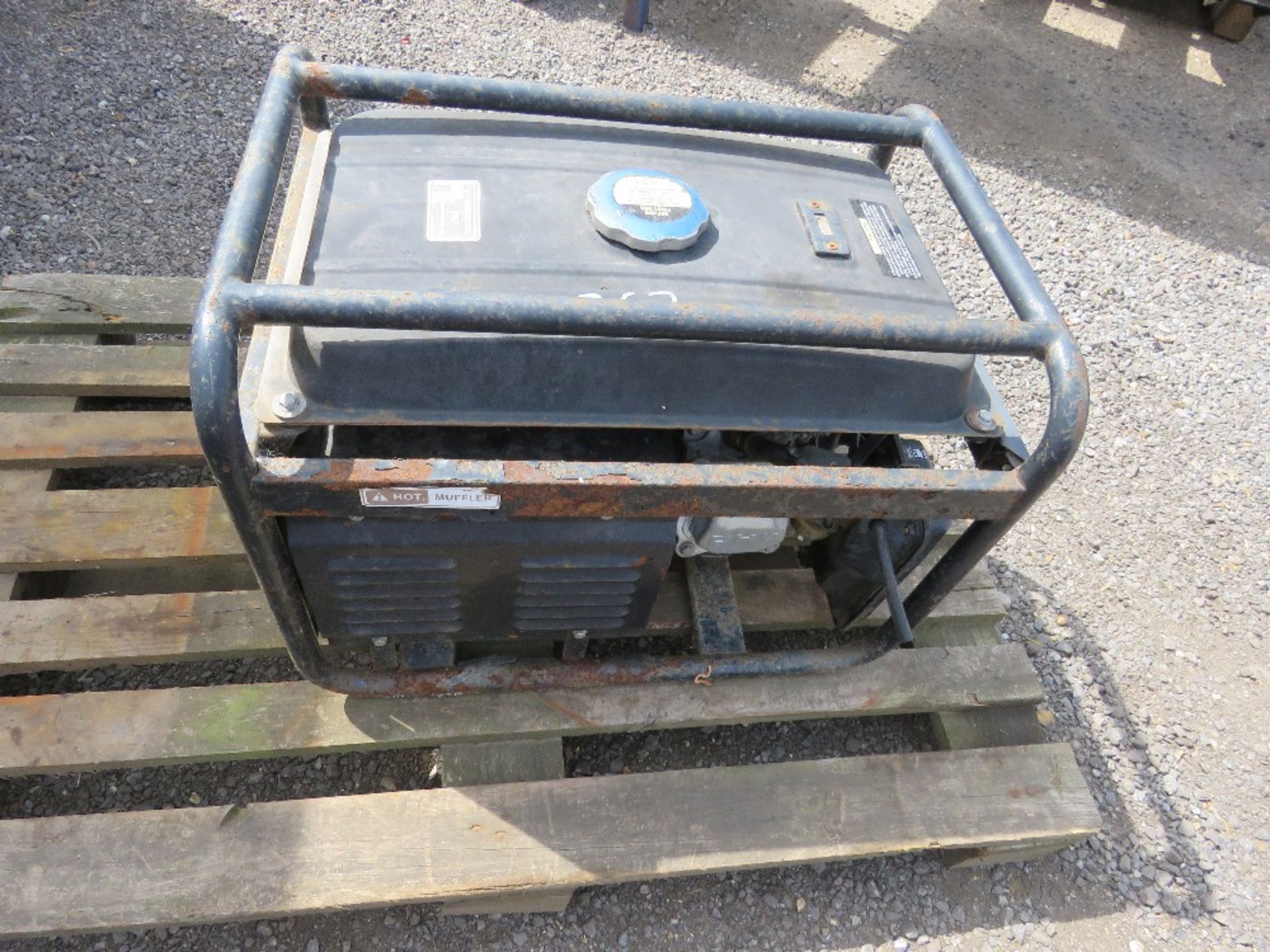 BLACK TANKED PETROL GENERATOR. UNTESTED, CONDITION UNKNOWN THIS LOT IS SOLD UNDER THE AUCTIONEERS MA