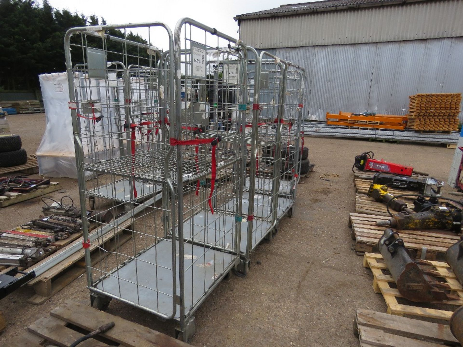 4 X CAGE SIDED TROLLEYS. - Image 3 of 4