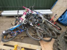 8 X ASSORTED BICYCLES. THIS LOT IS SOLD UNDER THE AUCTIONEERS MARGIN SCHEME, THEREFORE NO VAT WILL B