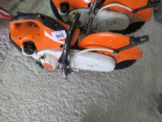 STIHL TS410 PETROL SAW WITH BLADE, NO RECOIL ROPE.