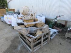 STILLAGE OF ASSORTED WICKER BASKETS. THIS LOT IS SOLD UNDER THE AUCTIONEERS MARGIN SCHEME, THEREFORE