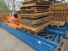 BLUE/ORANGE HEAVY DUTY PALLET RACKING PARTS INCLUDING 5 X UPRIGHT FRAMES (4BAYS)@ 6.15M HEIGHT (PL