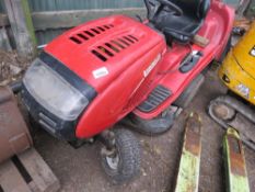 LAWNFLITE RIDE ON MOWER WITH COLLECTOR. BATTERY LOW, UNTESTED. THIS LOT IS SOLD UNDER THE AUCTIONE