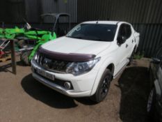 MITSUBISHI L200 BARBARIAN PICKUP TRUCK WITH LUXURY REAR TOP REG:GK17 UUB. AUTO GEARBOX. WITH V5 AND