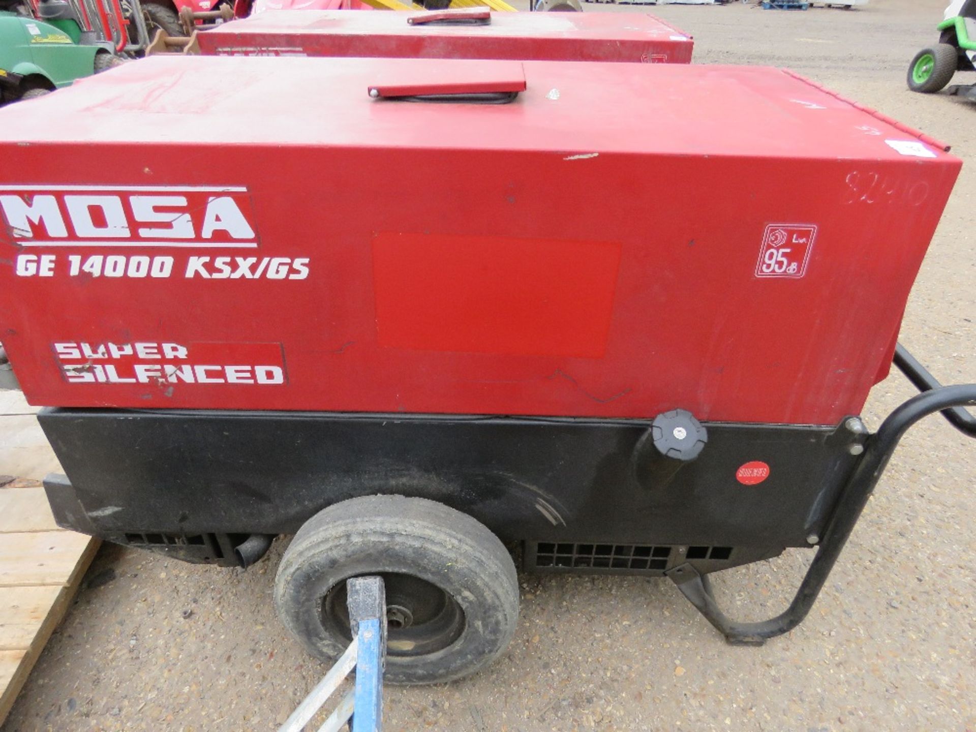 MOSA GE14000 KSX DIESEL GENERATOR. WHEN TESTED WAS SEEN TO RUN AND SHOWED POWER ON THE DISPLAY.