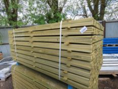 LARGE PACK OF PRESSURE TREATED VENETIAN TIMBER CLADDING STRIPS . 1.83M LENGTH X 45MM X 16MM APPROX.