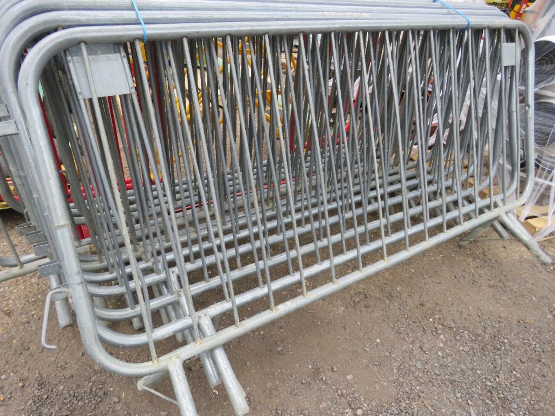 13 X METAL PEDESTRIAN / CROWD BARRIERS PLUS 2 X SAFETY GATES. - Image 3 of 3