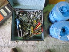 BOX OF ASSORTED SPANNERS. THIS LOT IS SOLD UNDER THE AUCTIONEERS MARGIN SCHEME, THEREFORE NO VAT WIL