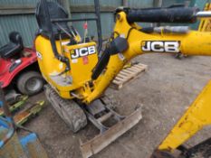 JCB 8008CTS MICRO EXCAVATOR YEAR 2011. 689 REC HOURS, SOLD WITH ONE BUCKET. WHEN TESTED WAS SEEN TO