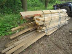 LARGE STACK OF PRE USED TIMBERS 8-16FT LENGTH APPROX. THIS LOT IS SOLD UNDER THE AUCTIONEERS MARGIN