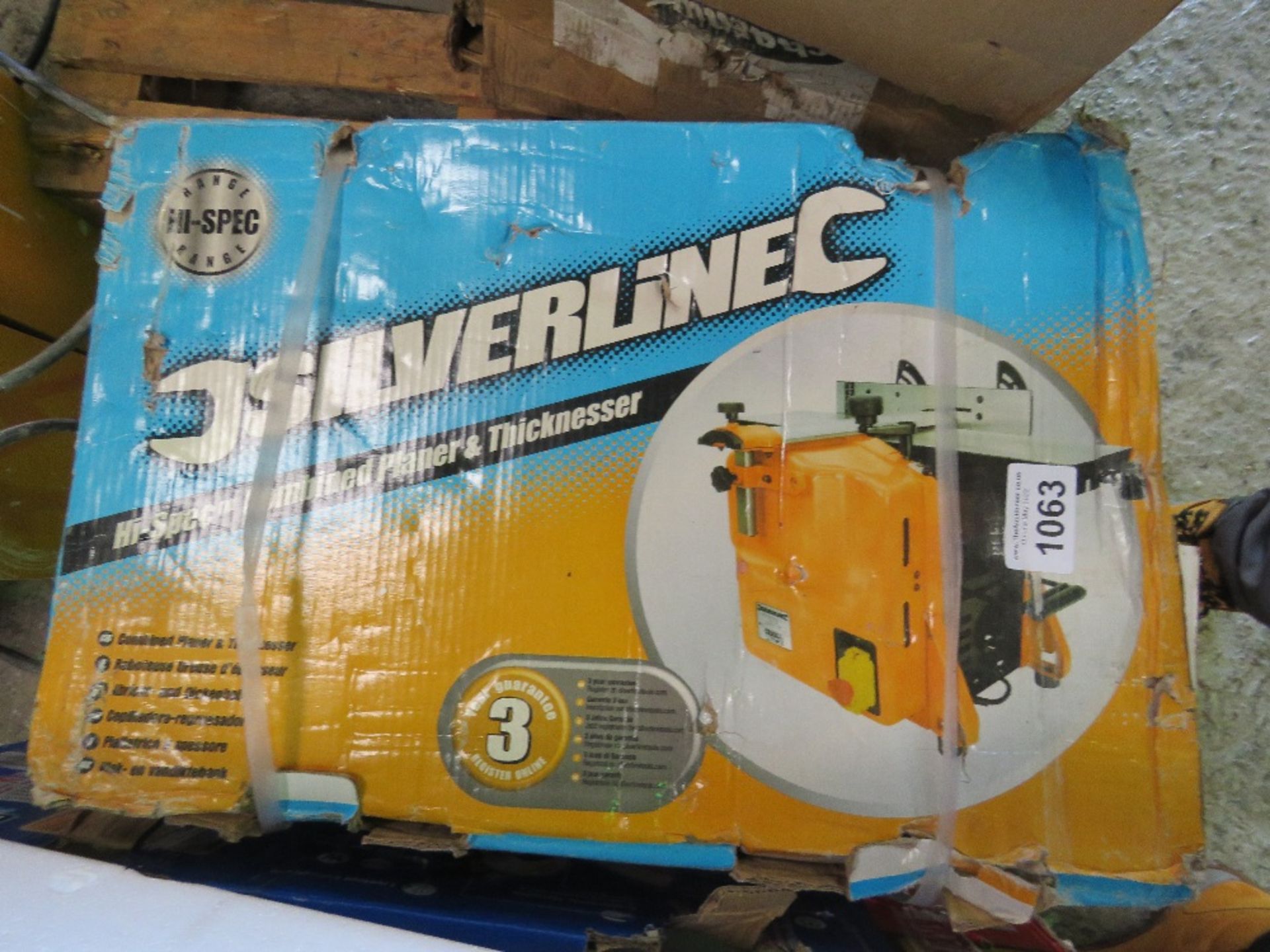 SILVERLINE BOXED THICKNESSER PLANER UNIT.