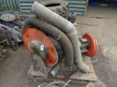 FUME EXTRACTION SYSTEM WITH FAN AND HOSE REEL.THIS LOT IS SOLD UNDER THE AUCTIONEERS MARGIN SCHEME,