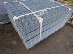 LARGE PACK OF GALVANISED METAL MESH GRILLES, 3" SQUARES APPROX, 54CM X 138CM APPROX.