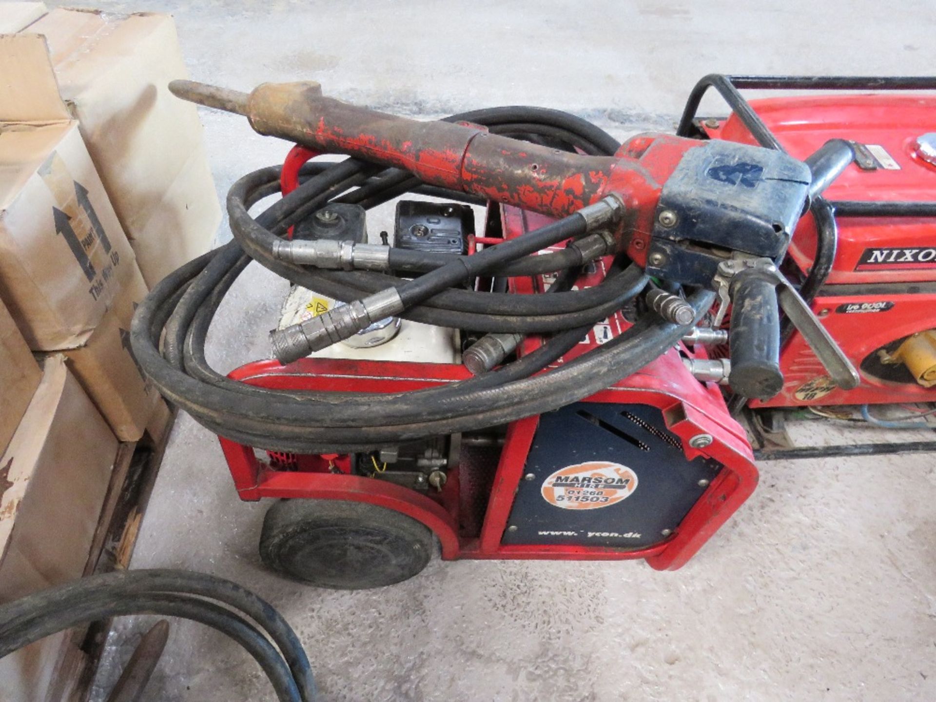 HYCON HYDRAULIC BREAKER PACK WITH GUN AND HOSES. SOURCED FROM DEPOT CLOSURE. - Image 4 of 4