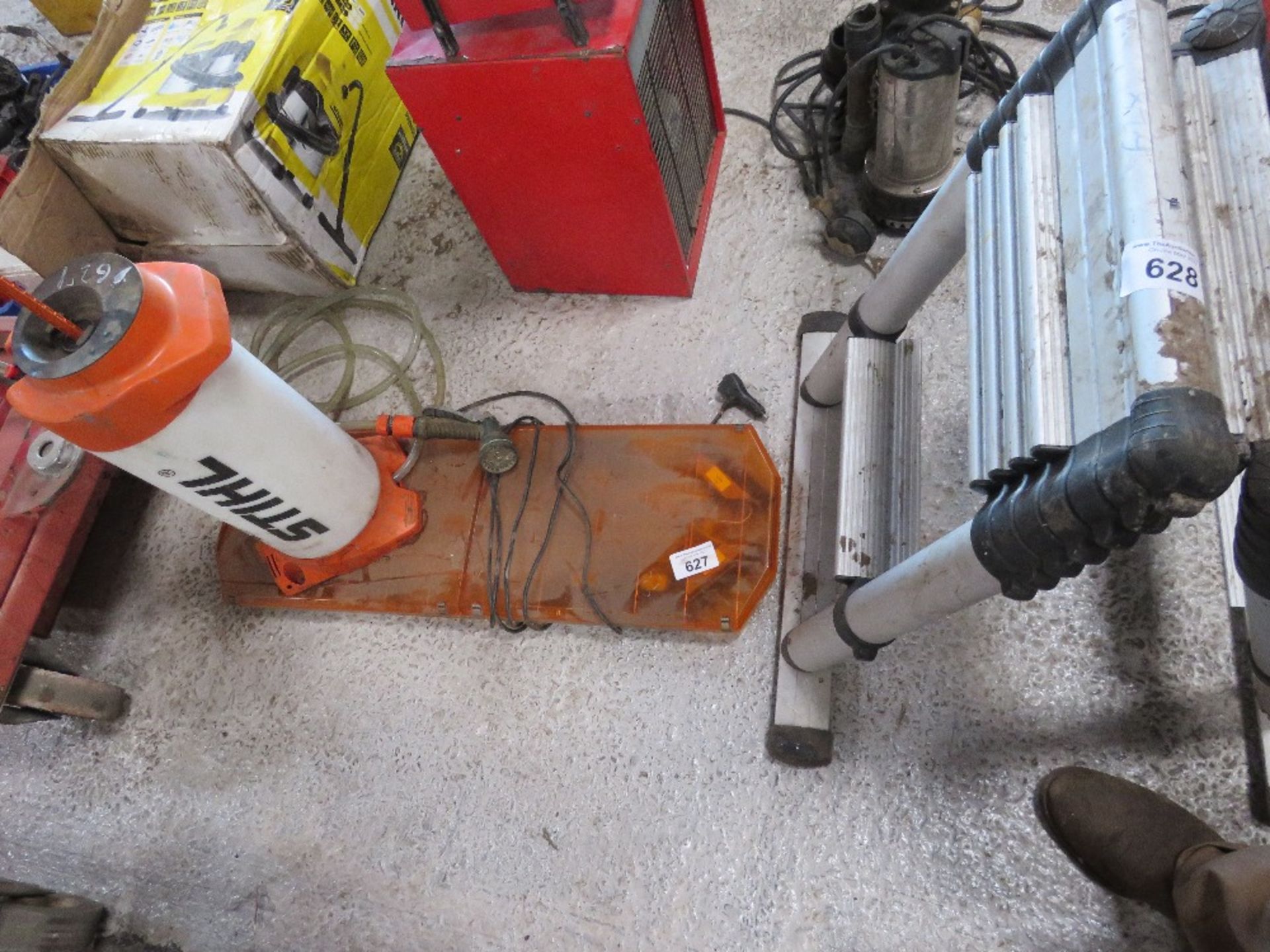 12VOLT POWERED LIGHT BAR PLUS A STIHL PRESSURE PUMP.