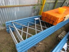 BLUE/ORANGE HEAVY DUTY PALLET RACKING PARTS INCLUDING 5 X UPRIGHT FRAMES (4BAYS)@ 6.15M HEIGHT AND